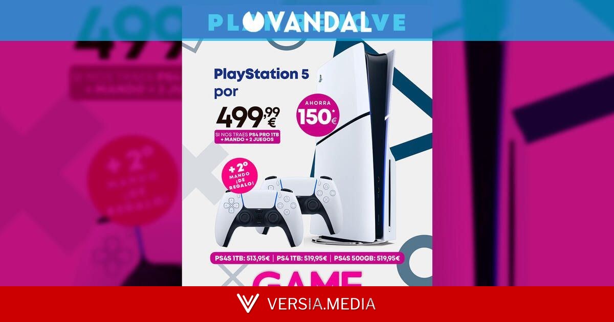 Llévate tu PS5 con hasta 150 euros de ahorro y un segundo DualSense de regalo con el nuevo Plan Renove en GAME