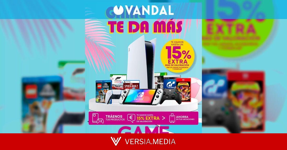 En GAME te dan más por tus juegos, consolas y productos con GAME TE DA MÁS, hasta un 15 % de valoración extra
